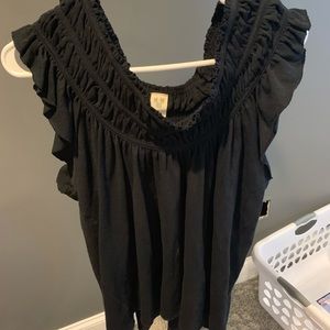 Black shirt free people